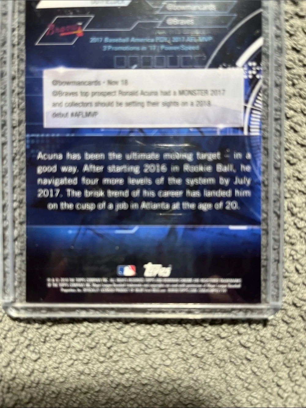 2018 Bowman Chrome Trending Ronald Acuna Jr (RC) # - RA